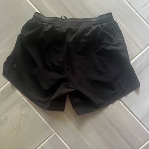 Lululemon Fast and Free Lined 6” Black Shorts Men’s Size M